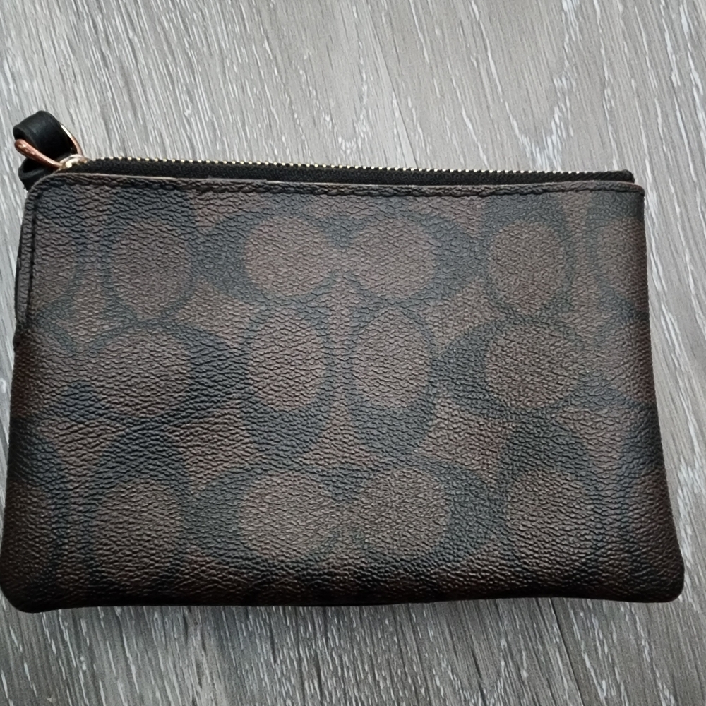 Coach Black and Brown Wristlet - Picture 2 of 9
